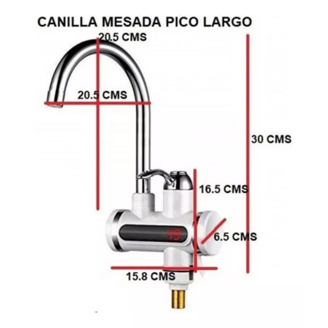 Grifo Eléctrico Calentador Lavaplatos