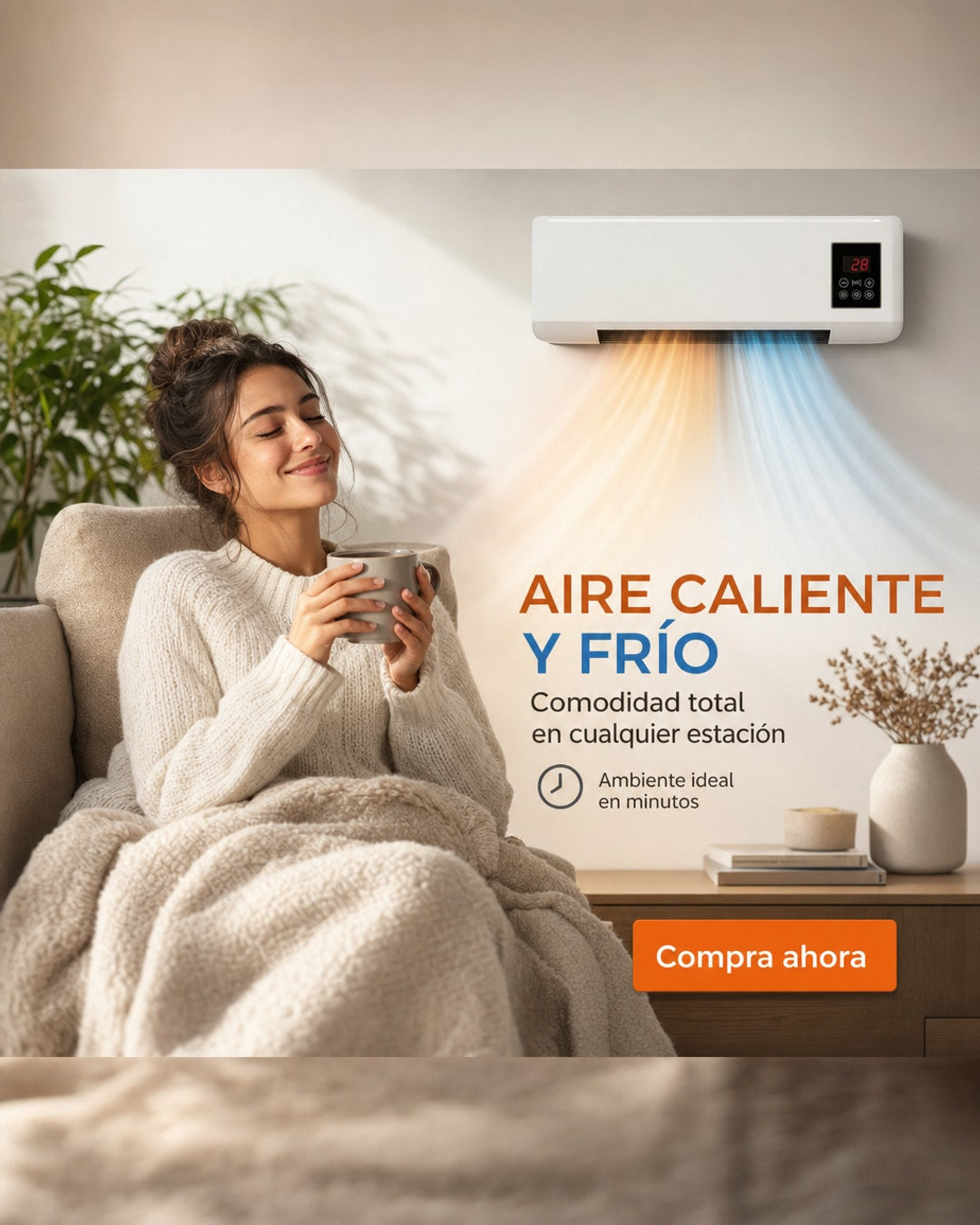 🔥  Calor en invierno y aire fresco en verano en un solo dispositivo
