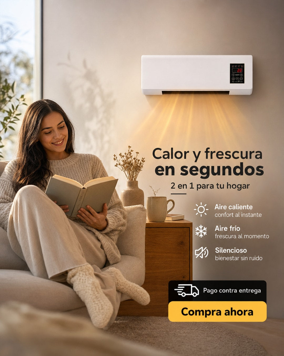 🔥  Calor en invierno y aire fresco en verano en un solo dispositivo
